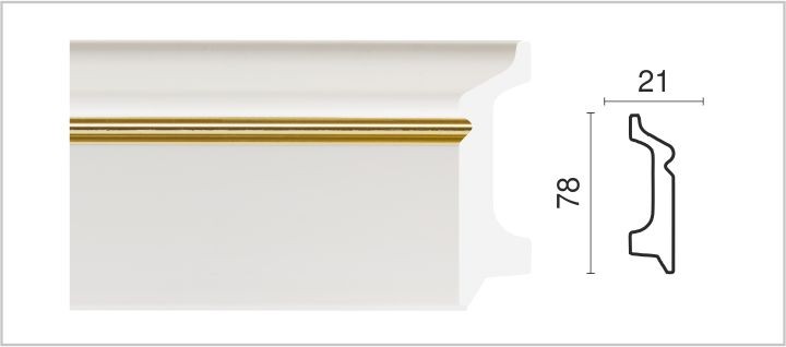 Плинтус широкий Decor Dizayn арт. 1221-115G