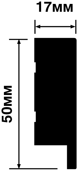 Финишный молдинг HIWOOD LF1 W50